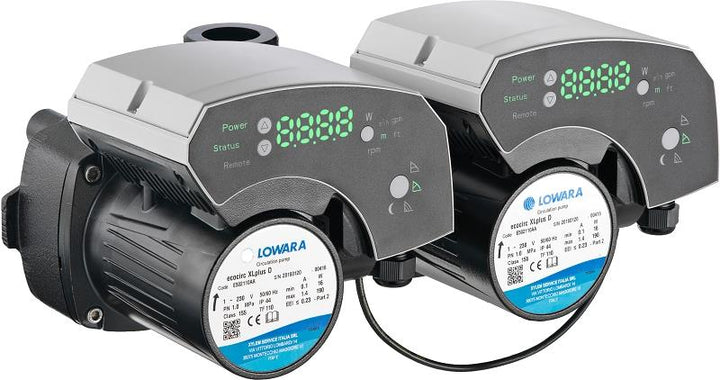 Lowara Hocheffizienzpumpe H-Pumpe ecocirc XLplus D 32-100 L:180 Gew. DN32 PN6/10 max.H:10m 16-220W