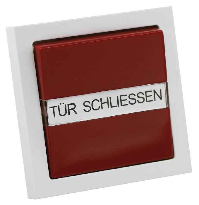 Hertek Auslösetaster (rot, uP, Tür schließen) - Art. BRT777