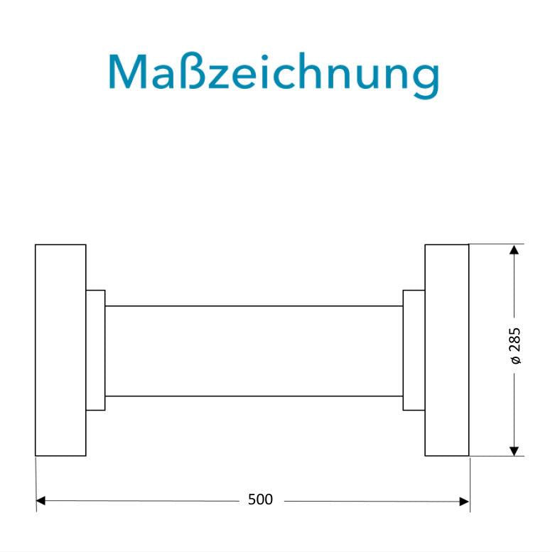 Sensus Kombinierter WMZ/WZ Flanschrohr (FF-Stück) DN150 L:500 FL PN16