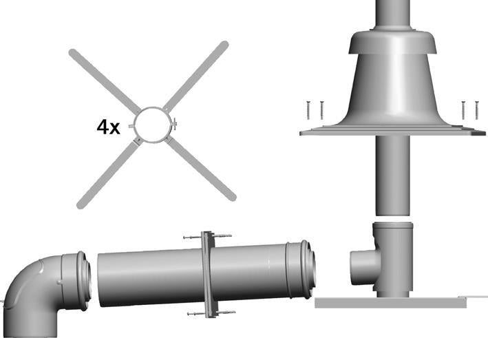 Wolf  Anschluss-Set DN60/100 - C93x DN80 im Schacht, Abdeckung PP -Art. 2651752