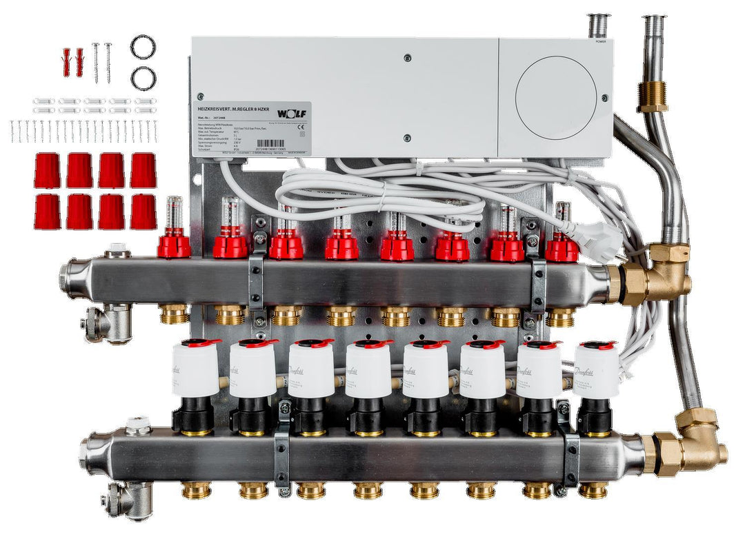 Wolf  Heizkreisverteiler mit Regler CUC 8 Heizkreise, UF-Control 230V -Art. 2072448