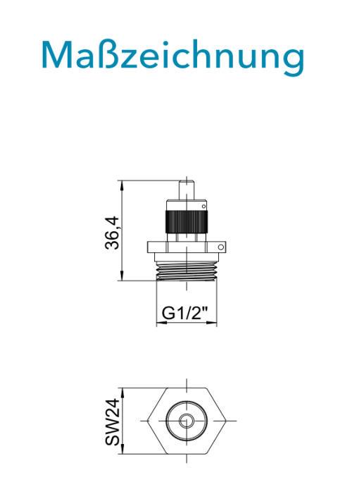 Sensus Kombinierter WMZ Einschraubstück-Set AG1/2" PN16 45/5,2