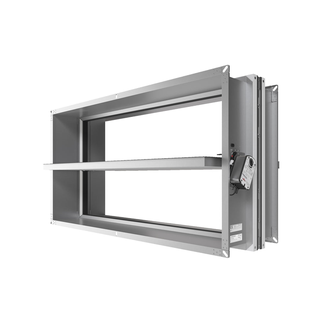 Wildeboer FK90 Brandschutzklappe, Baureihe FK92 mit Anbaurahmen AR2 zum Einbau entfernt von massiven Wänden und Decken und von Metallständerwänden - Art. 