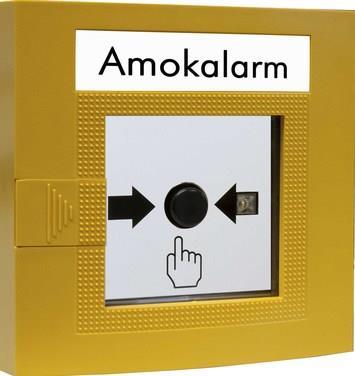 ABI-Sicherheitssysteme Amokalarm-Handtaster AMC-120 BUS - AP-Kunststoffgehäuse signalgelb - Art. 21896000