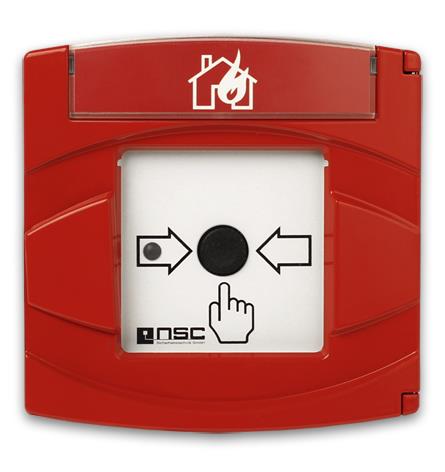 NSC Sicherheitstechnik Handfeuermelder rot, Aluminium-Druckgussgehäuse - IP 65 - Art. B02306-00
