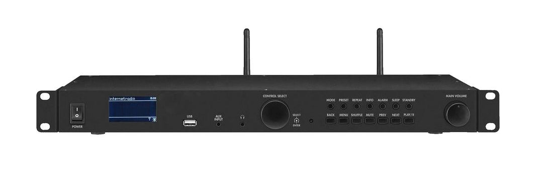 NSC Sicherheitstechnik 19" - 1HE Internetradio, FM-RDS- und DAB+-Tuner, - Art. S03070-00