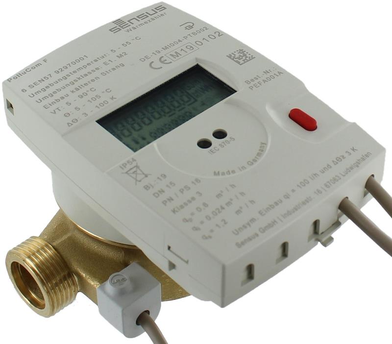 Sensus Kompaktkältezähler WMZ PolluCom F Qp 0,6 B DN15 L:110 AG3/4" PN16 45/5,2