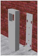 SeTec Stand Wandmontageset 1 für Modulsäule - Art. B13931