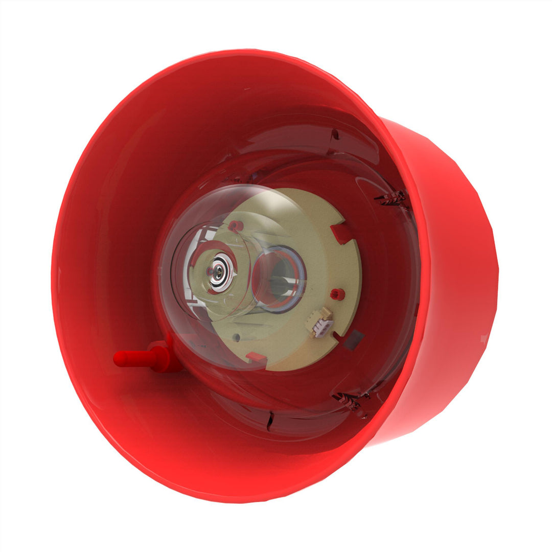NSC Sicherheitstechnik Ringbus-Sirene mit Blitz (CHQ-WSB2), rot/rot - Art. B07172-00