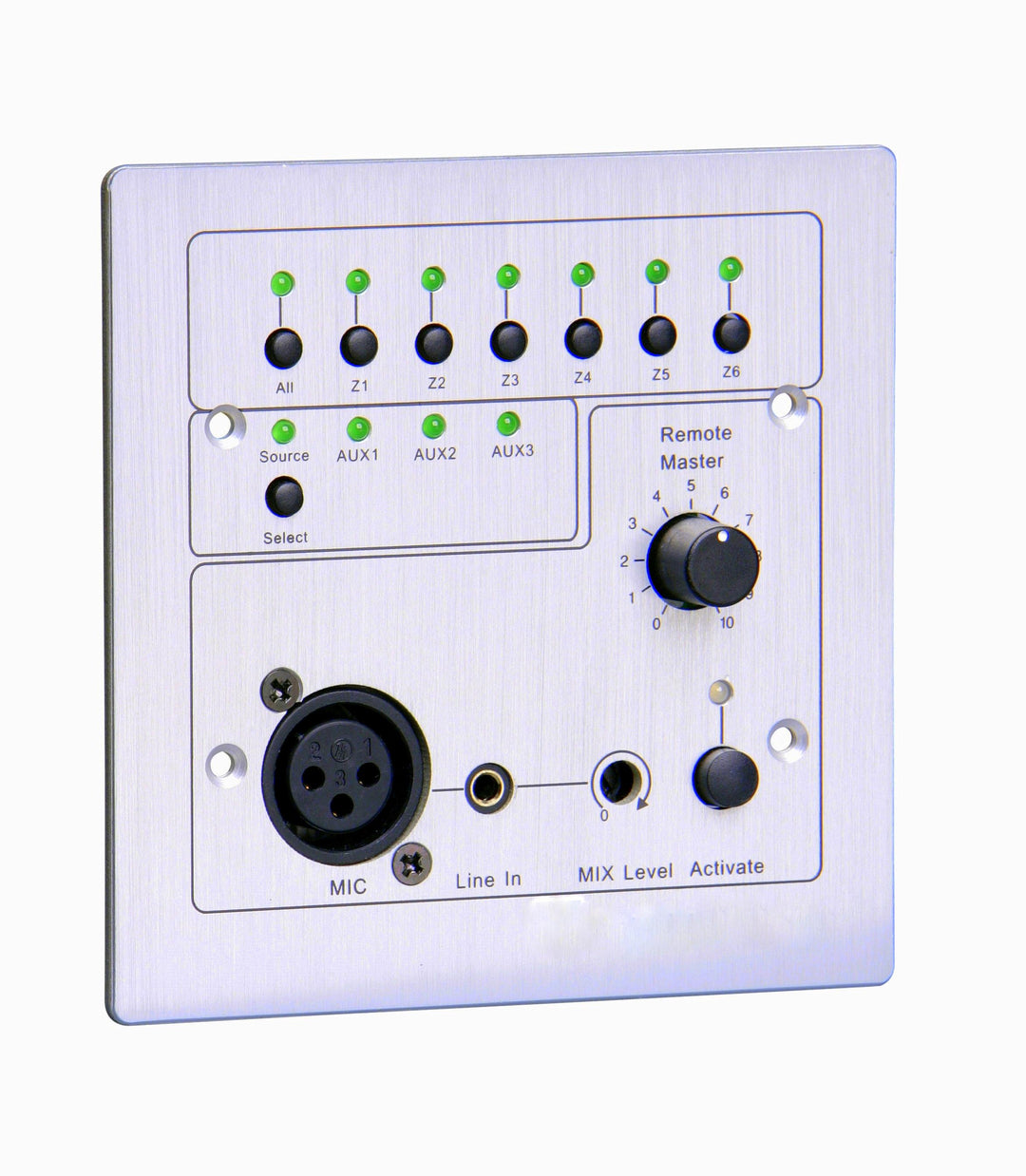 NSC Sicherheitstechnik 6-Zonen Wall-Control-Panel, Wand-Installation - Art. S07200-00