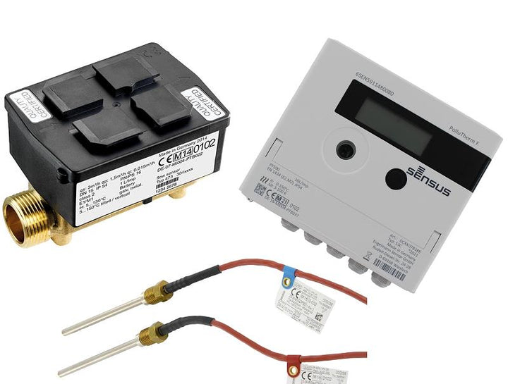 Sensus Kombinierter WMZ PoThF-Set PF130 Qp 0,6 B DN15 L:110 AG3/4" PN16 100/6,0 wM-Bus