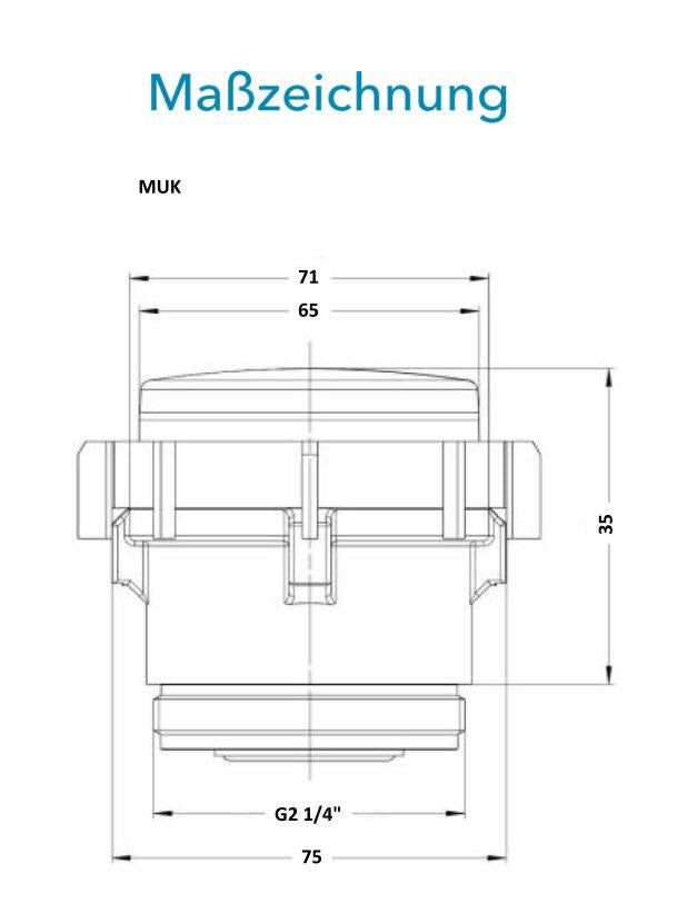 Sensus Wohnungswasserzähler WWZ MK DomoMUK RS Q3_2,5 W MUK 2 1/4" PN16 T90