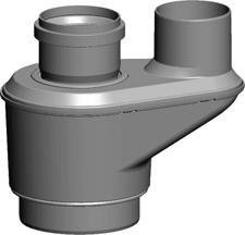 Wolf  Anschluss-Adapter C53 DN110/160x 2xDN110Abgasl.-Schacht u. Zuluft-Außenw. -Art. 2651553