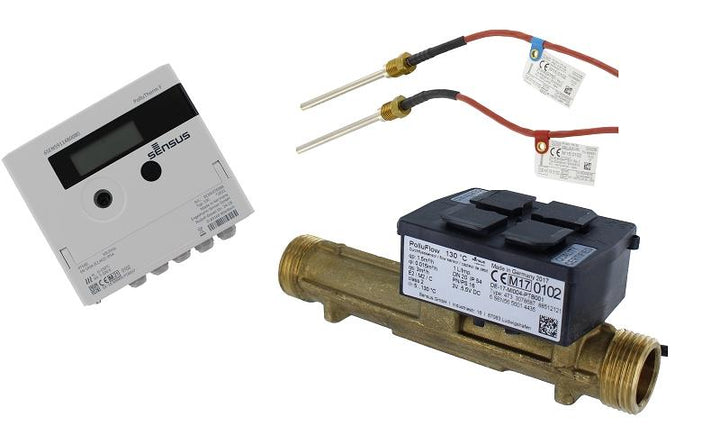 Sensus Kombinierter WMZ PoThF-Set PF130 Qp 1,5 B DN20 L:190 AG1" PN16 100/6,0 wM-Bus