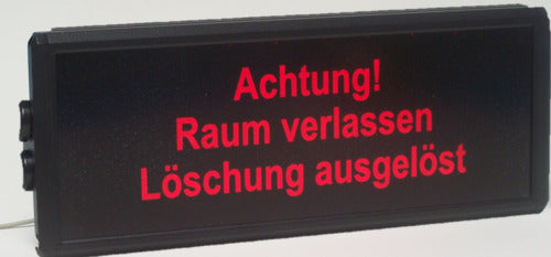 LST-MEP Brandmeldetechnik LA-Leuchtwarnschild-Raum verlassen LWA-90-RVER-SW - Art. 370250