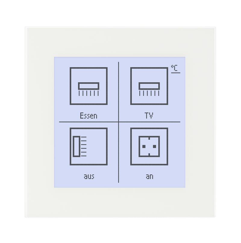 Elsner Elektronik Gebäudeautomation Taster Nunio KNX M-T, Reinweiß RAL 9010 - Art. 71280