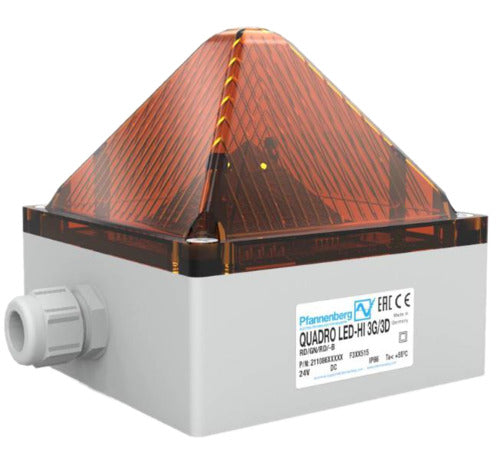 LST-MEP Brandmeldetechnik Blitzleuchte/QUADRO/rt/11-60VDC LED-HI-3G/3D-LV-RD - Art. 356696
