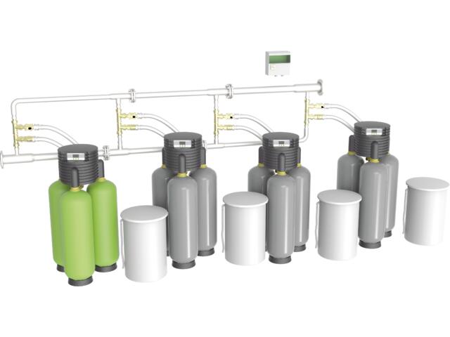 Parallelverr. 3-fach Delta-p 2" PVC, Industrie