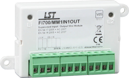 LST-MEP Brandmeldetechnik Modul/700I/Mini 1xEingang 1xAusgang FI700/MM1IN1OUT - Art. 249259