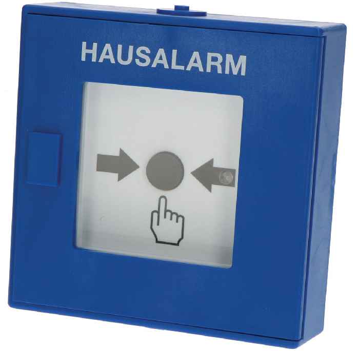 Hertek Grenzwert Handmelder (ABS, blau, Hausalarm, IP42) - Art. BKM202