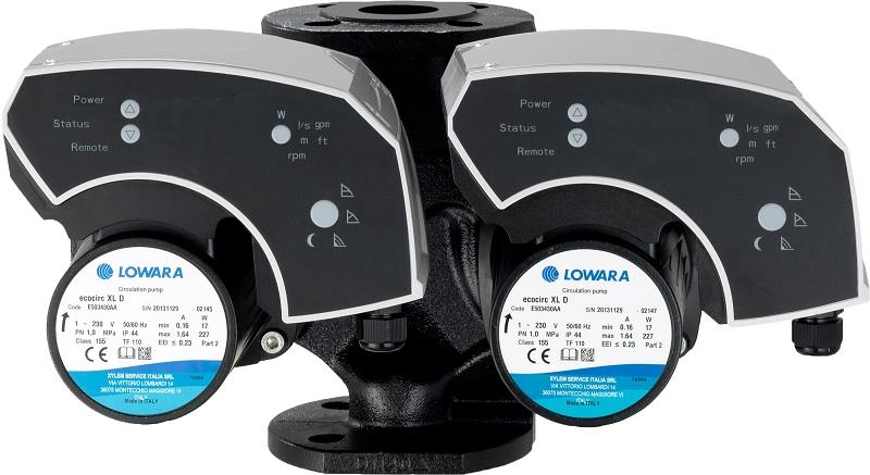 Lowara Hocheffizienzpumpe H-Pumpe ecocirc XL D 65-120 F L:340 FL DN65 PN6/10 max. H:12m 55-935W