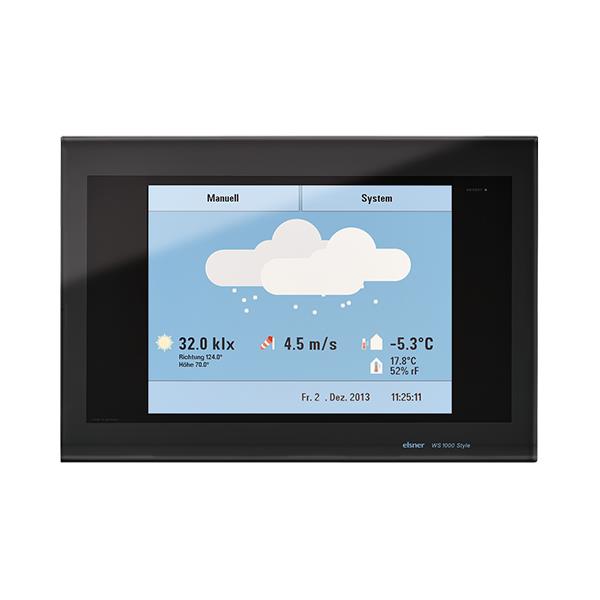 Elsner Elektronik Gebäudeautomation Steuerung WS1000 Style-6 schwarz, 6 Antriebs-Ausgänge (230 V AC) - Art. 60207