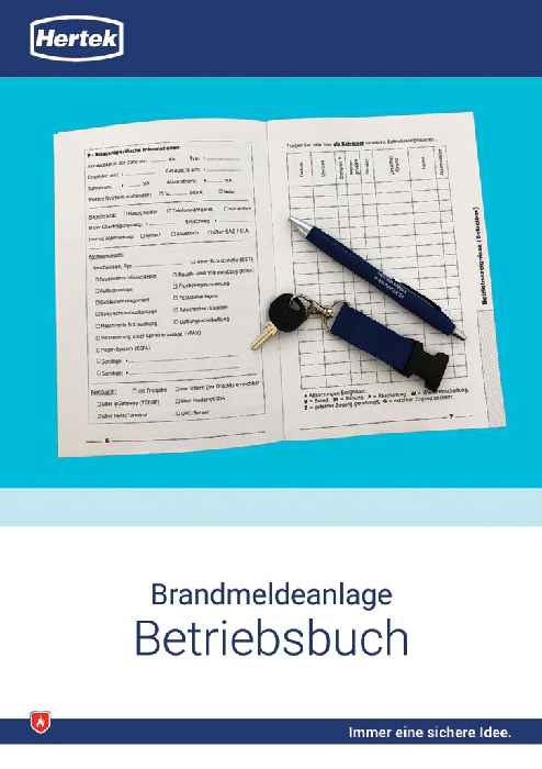Hertek Betriebsbuch für Brandmelderzentralen - Art. BNW501