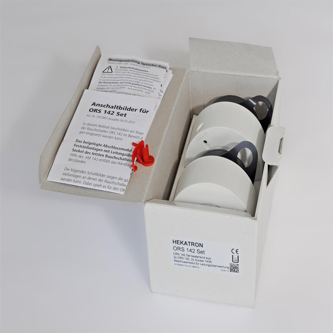 Hekatron Brandschutz Optischer Rauchschalter Set ORS 142 Set - Art. 31-5000017-01-04
