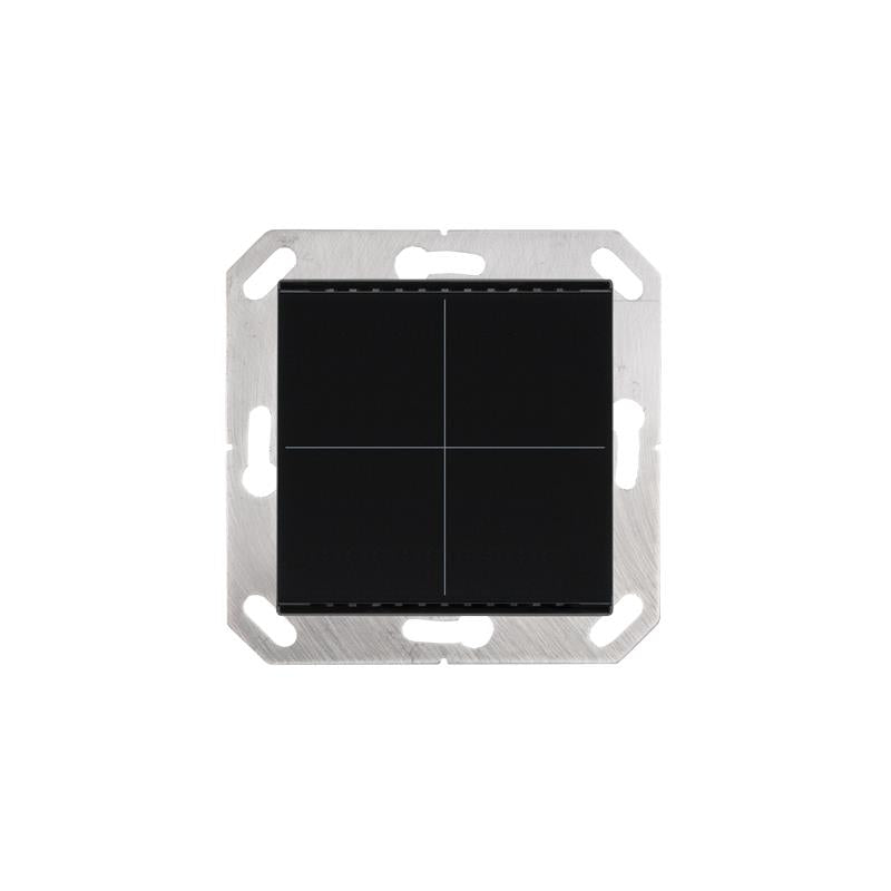 Elsner Elektronik Gebäudeautomation Taster Cala KNX M4-T, Tiefschwarz RAL 9005 - Art. 70882