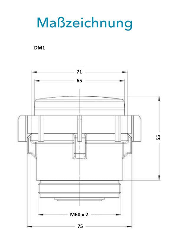 Sensus Wohnungswasserzähler WWZ MK DomoMUK RD Q3_2,5 W DM1 M60x2 PN16 T90