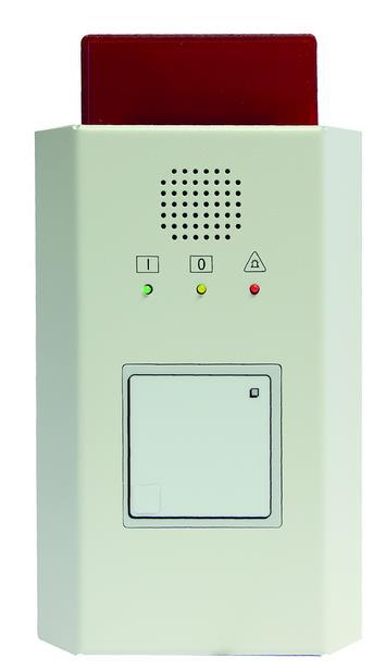 ABI-Sicherheitssysteme Tagalarmgerät TAG 1000-ID m.opt.Signalg. - 12 V-Ausführung, AP-Metallgehäuse, weiß - Art. 88600022