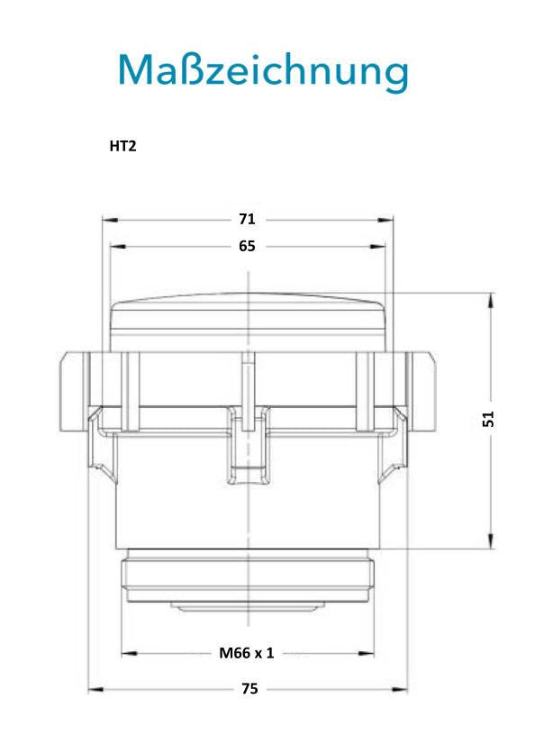 Sensus Wohnungswasserzähler WWZ MK DomoMUK RB Q3_2,5 W HT2 M66x1 PN16 T90