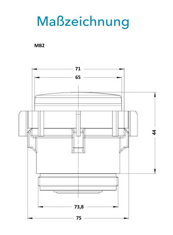 Sensus Wohnungswasserzähler WWZ MK DomoMUK RMI Q3_2,5 W MB2 73,8mm PN16 T90