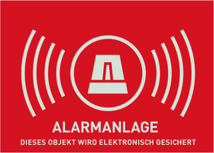 ABUS ABUS AU1322 Warnaufkleber Alarm (ohne ABUS-Logo) 148 x 105 mm - Art. AU1322