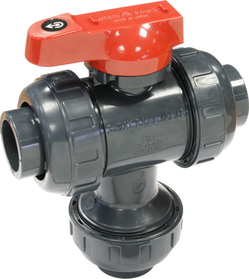 LST-MEP Brandmeldetechnik 3-Wege Kugelhahn PVC 3PKH-DN20 - Art. 244254