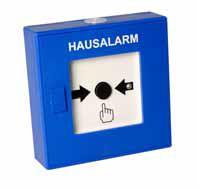 NSC Sicherheitstechnik Druckknopfmelder rot - Text "Hausalarm" - Art. B02621-01