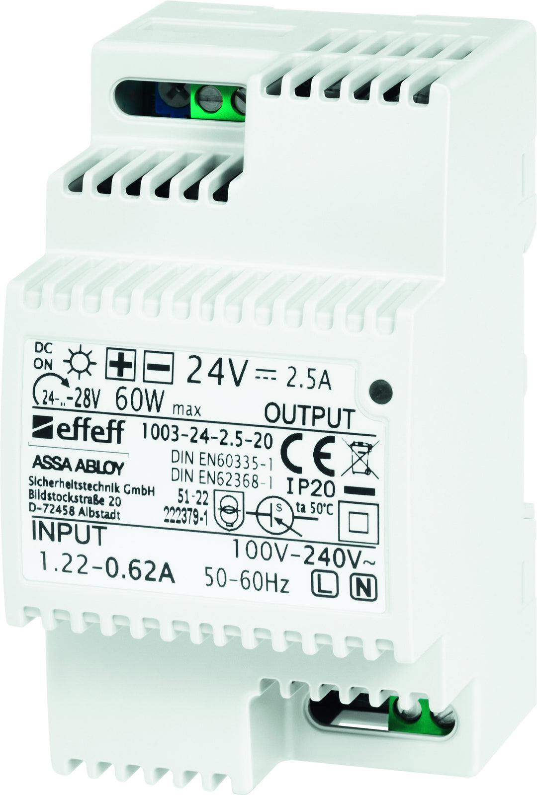 ASSA ABLOY Sicherheitstechnik effeff Netzteil geregelt - Art. effeff 1003-24-2.5--20