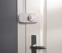 ABUS ABUS FUFT50021W Secvest Funk-Türzusatzschloss mit Innenzylinder – 7025 E (weiß) - Art. FUFT50021W