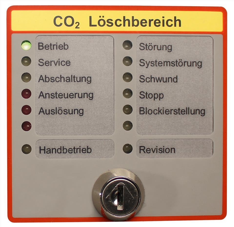 NSC Sicherheitstechnik 4HE-Folienfrontplatte Löschansteuerung - Art. B01205-00