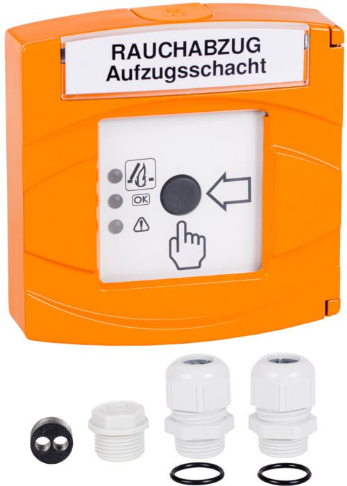 LST-MEP Brandmeldetechnik Handmelder/orange/3LED/Aufzugsschacht HME/2011/864/37/00/IP65 - Art. 240152
