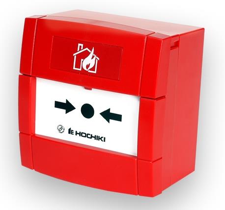 NSC Sicherheitstechnik Springknopfmelder, rot, Symbol "Brennendes Haus", ABS, kleine Ausführung - Art. B03360-00