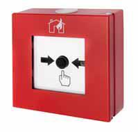 NSC Sicherheitstechnik Druckknopfmelder rot - Symbol "Brennendes Haus" - Art. B02620-00