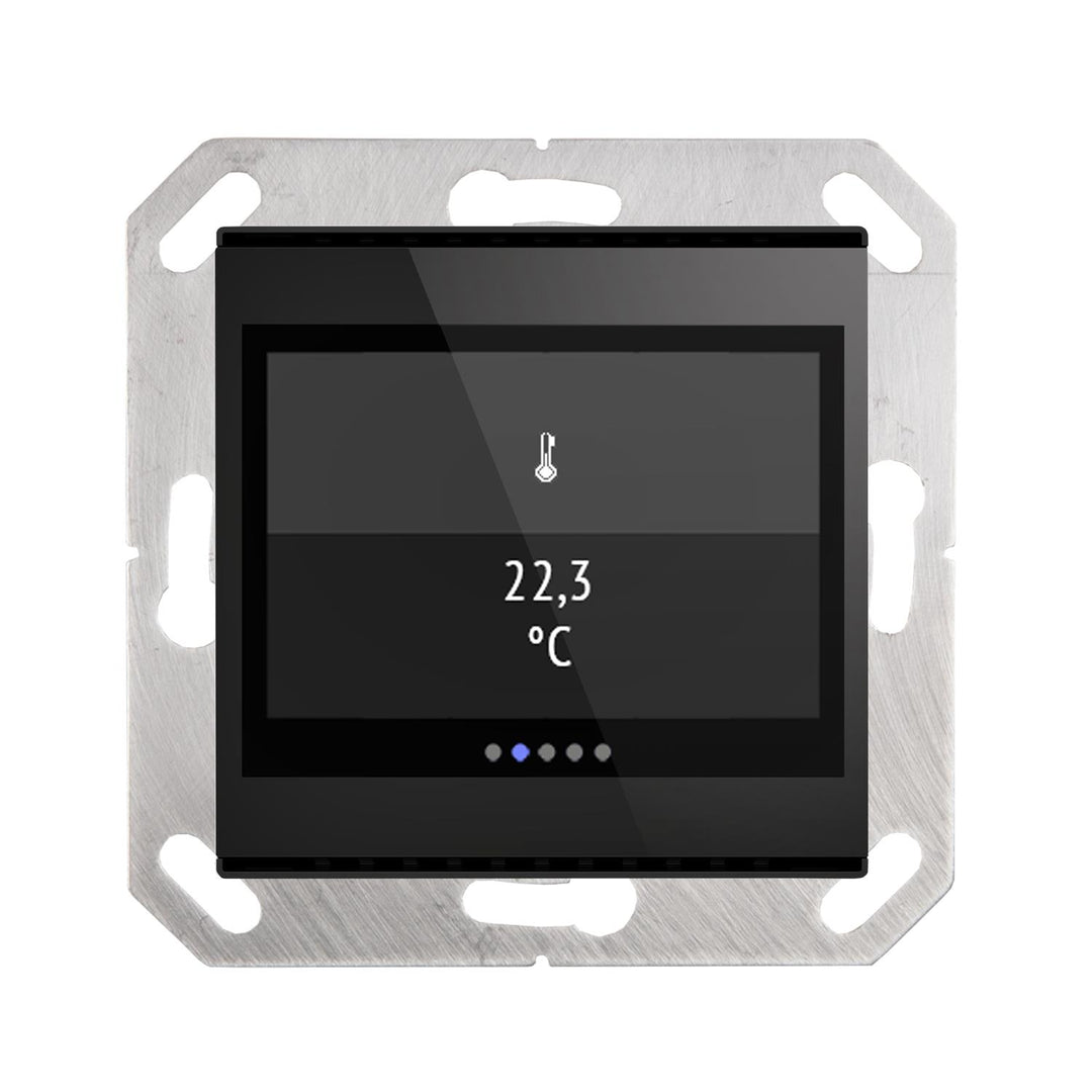 Elsner Elektronik Gebäudeautomation Raum-Controller Cala Touch KNX T, Tiefschwarz RAL 9005 - Art. 70802