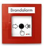 NSC Sicherheitstechnik Druckknopfmelder rot - Text "Brandalarm" - Art. B02302-00