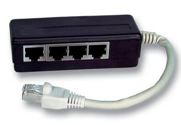 NSC Sicherheitstechnik Multiport Adapter 4-fach (RJ45) 1:1 - Art. S06310-40