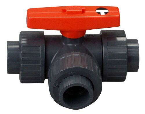 LST-MEP Brandmeldetechnik Drei-Wege-Kugelhahn D=25 DKH25PVC - Art. 244605