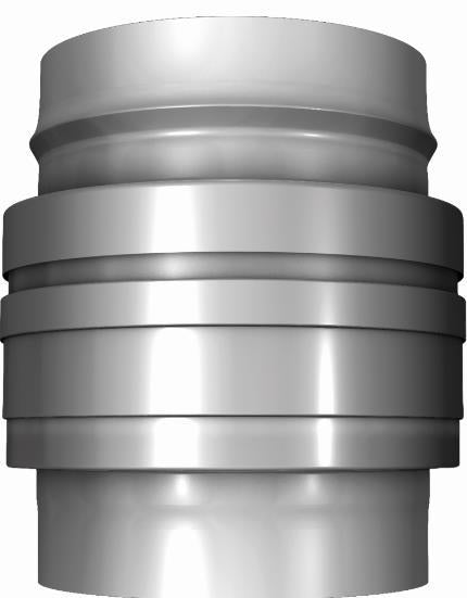 Bartholomäus geba Feuerabschluss AVR-FLI-VE-KRS-M 150 DN 150 - Ø 198 mm, L 238 mm - Art. 34150