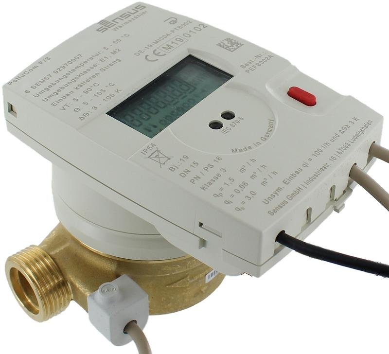 Sensus Kompaktkältezähler KMZ PolluCom F/S Qp 1,5 B DN15 L:110 AG3/4" PN16 45/5,2