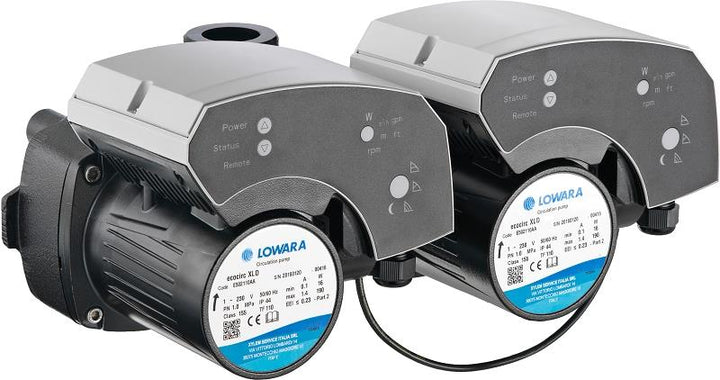 Lowara Hocheffizienzpumpe H-Pumpe ecocirc XL D 32-80 L:180 Gew. DN32 PN6/10 max. H:8m 16-190W