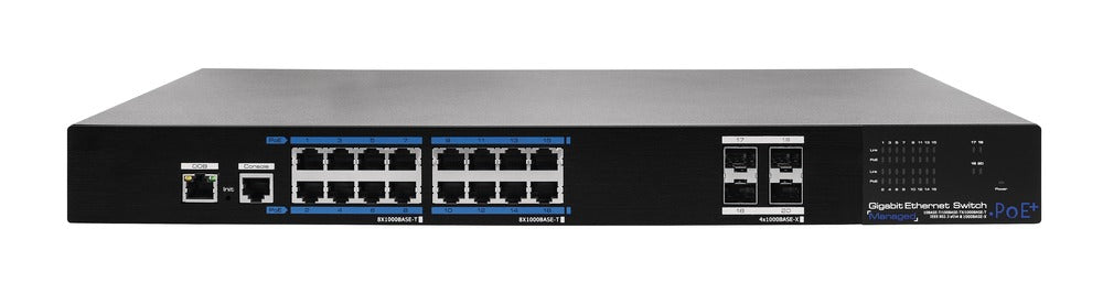 ABUS ABUS ITAC10120 16-Port PoE Gigabit Switch Managed - Art. ITAC10120
